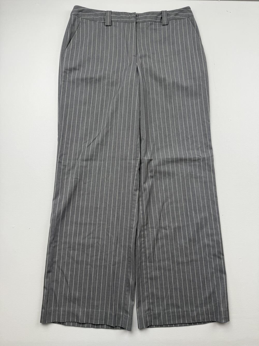 Isaac Mizrahi For Target Pants Womens 12 Gray Pinstripe Stretch Dress Work